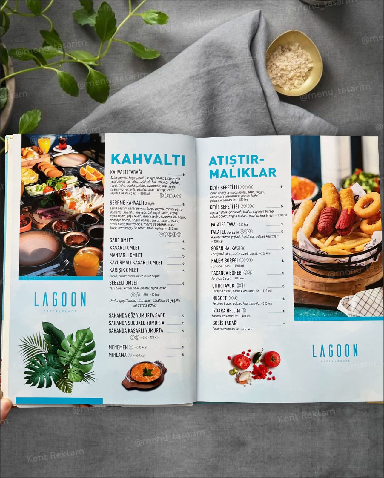 LAGOON CAFE KOCAELİ kurumsal restoran cafe menü tasarımı ve baskısı
